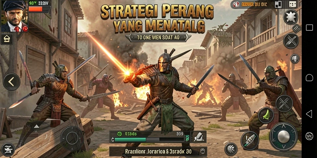 Screenshot gameplay 333V menampilkan pertempuran strategi yang intens dan mendebarkan.