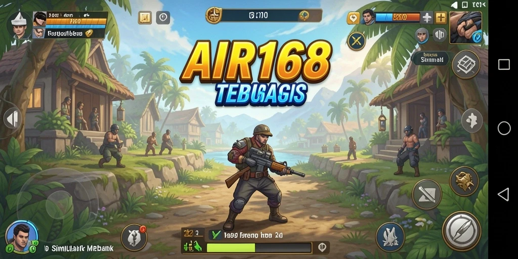 Tampilan gameplay realistis dari AIR168 yang penuh warna.