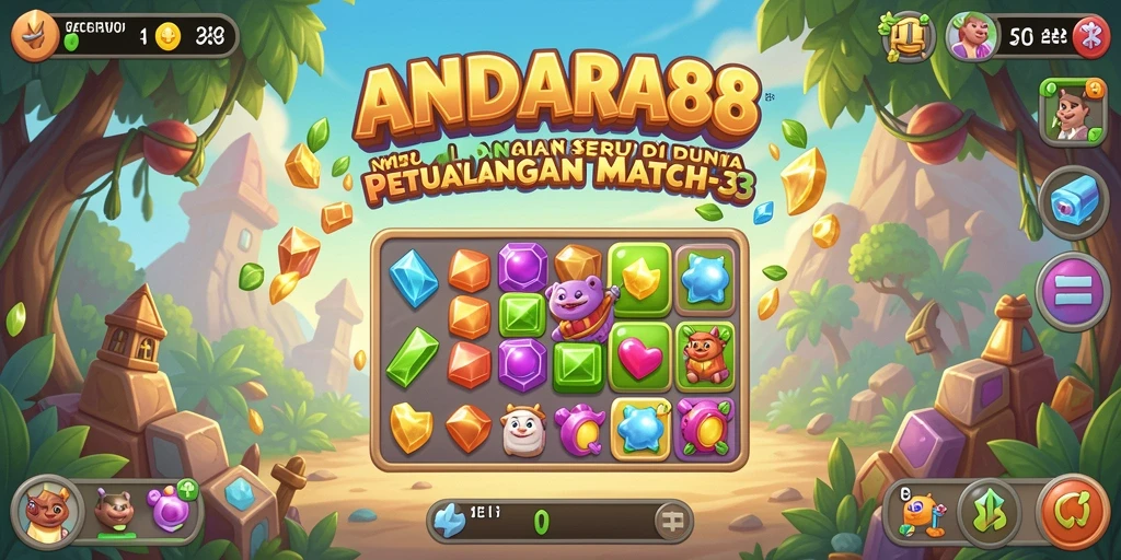 Gameplay melibatkan pencocokan objek yang penuh warna.