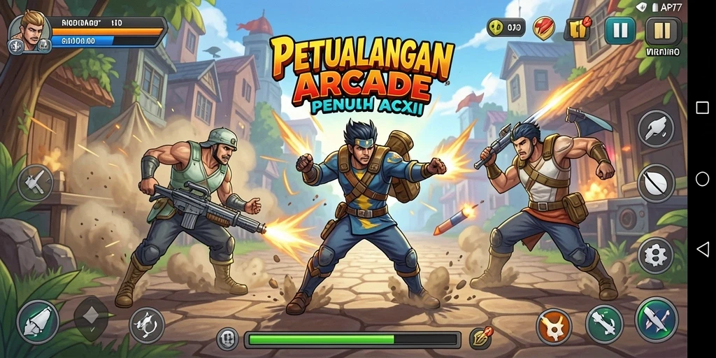 Screenshot menunjukkan aksi seru dalam gameplay API77 yang adiktif.