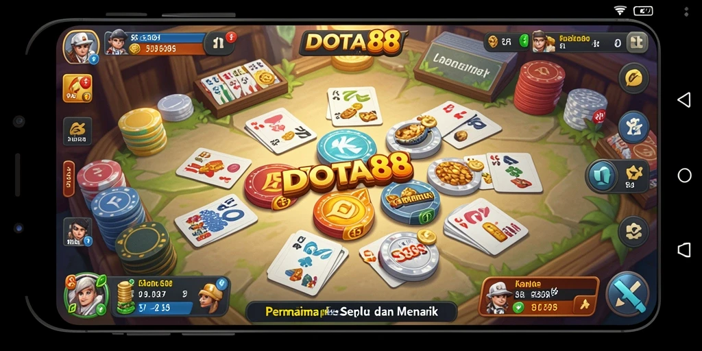 Tampilan menarik dari gameplay Gaple DOTA88 yang memikat.