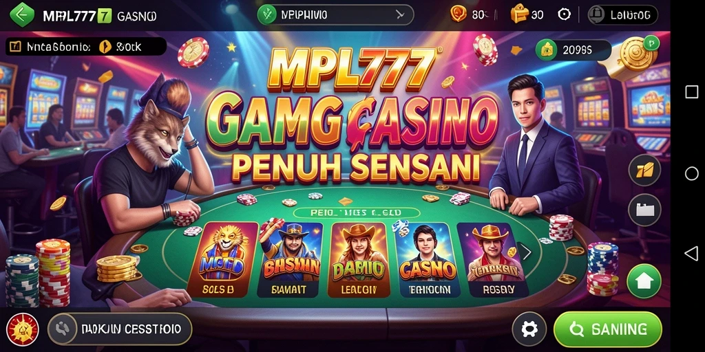 Screenshot utama MPL777 menampilkan dealer langsung dan permainan kasino yang mengesankan.
