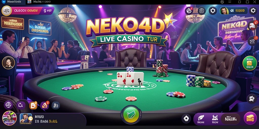 Tampilan gameplay seru di NEKO4D dengan dealer live.