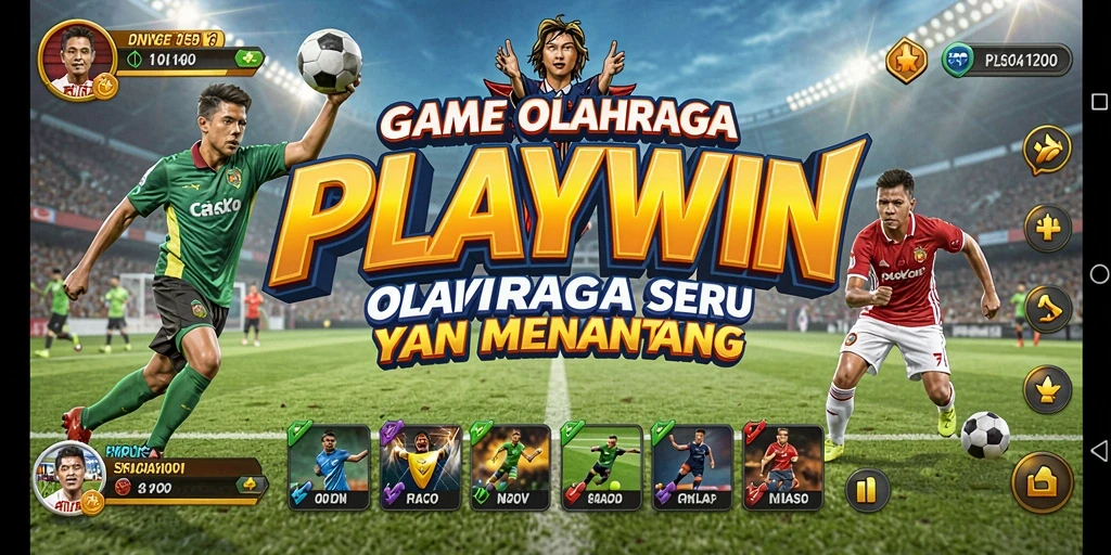 Tampilan gameplay menegangkan dalam permainan olahraga PLAYWIN.