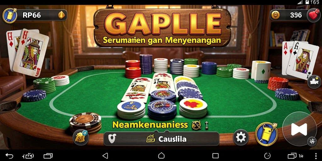 Tampilan gameplay Gaple yang seru dan interaktif.