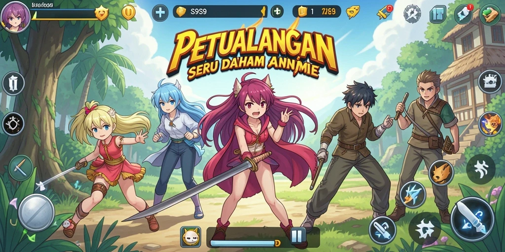 Tangkapan layar S9S9 menampilkan pertarungan seru antar karakter anime.
