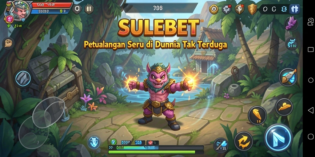Screenshot utama SULEBET menampilkan aksi seru dalam petualangan.