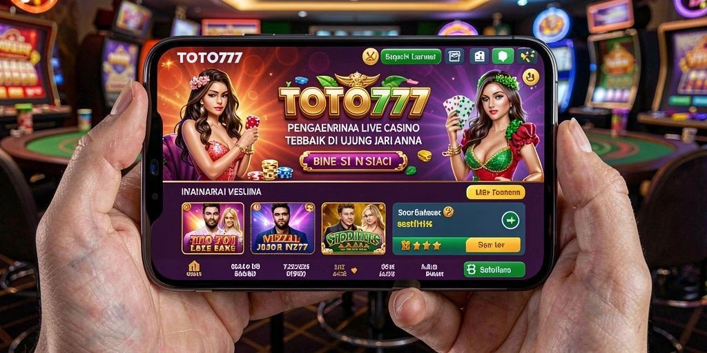 Tampilan utama TOTO777 yang menampilkan dealer langsung dan berbagai permainan.