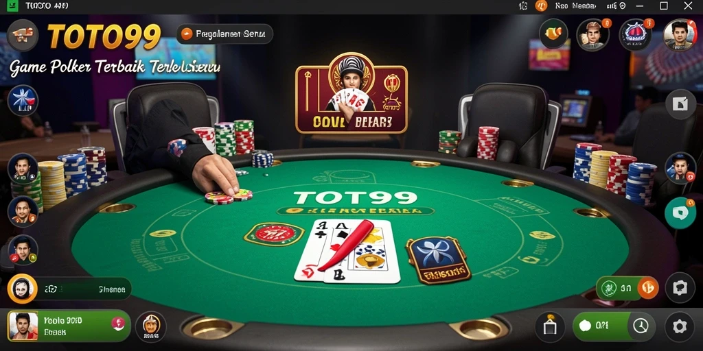 Screenshot TOTO99 menampilkan pemain aktif berkompetisi dalam permainan poker.